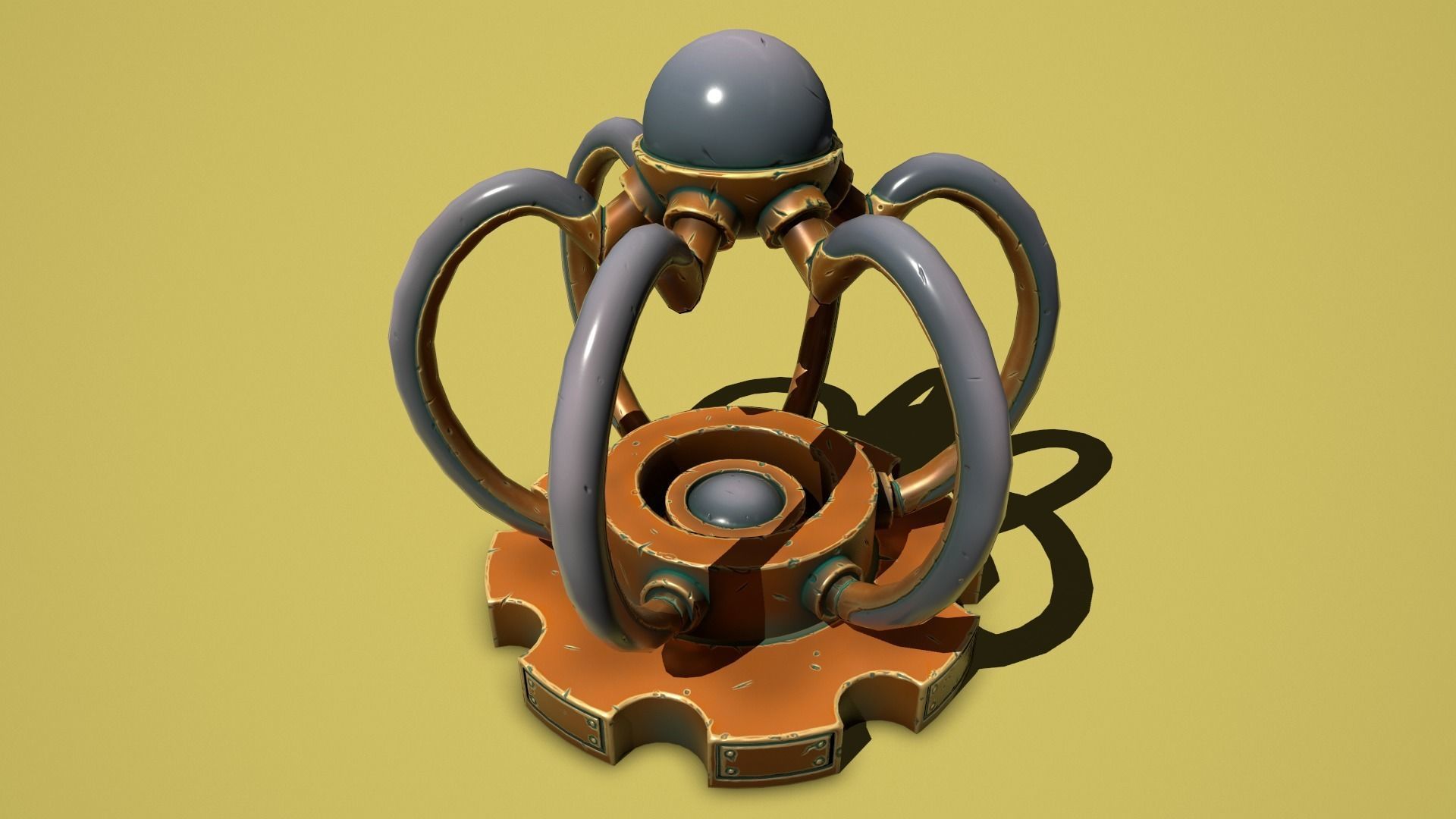 Fantasy lamps Low-poly 3D model_7