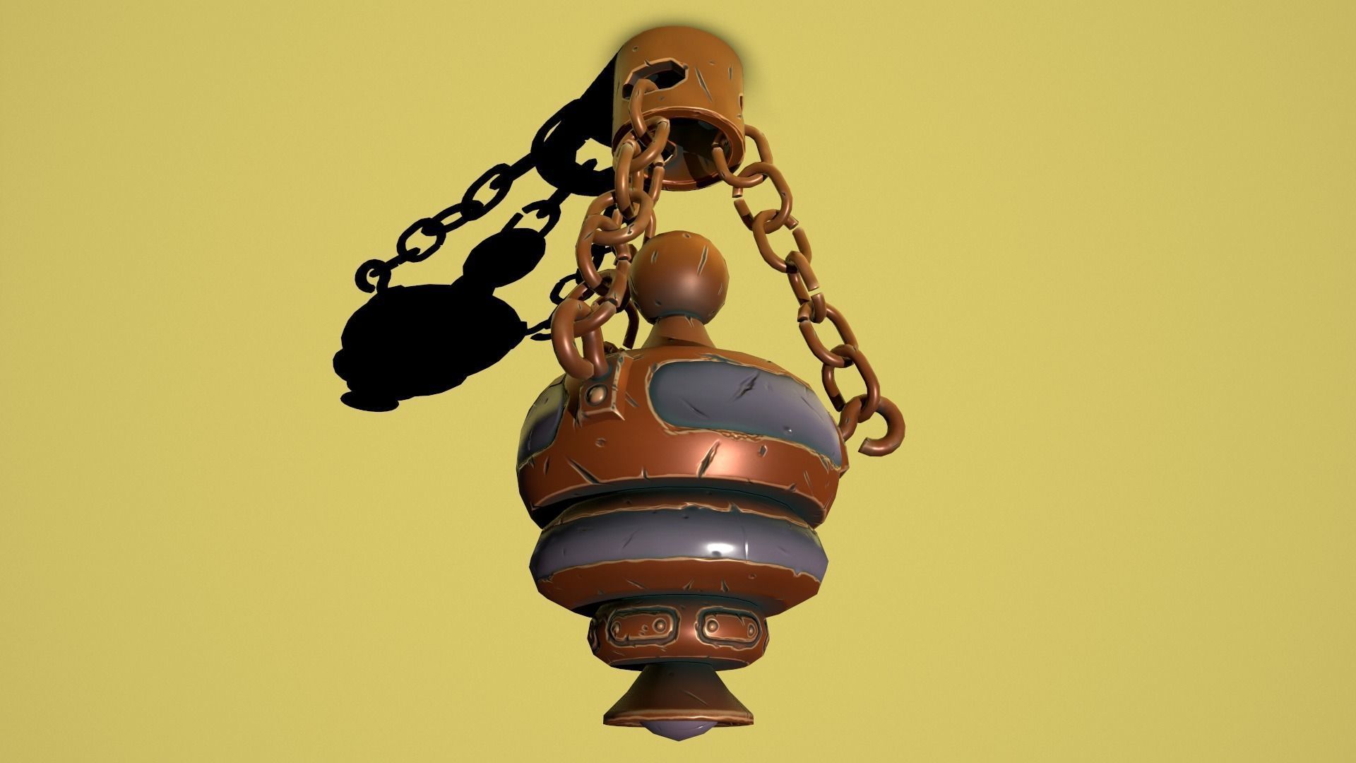 Fantasy lamps Low-poly 3D model_11