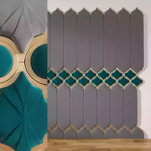 3Dpanel004 moroccan mosaic tiles 3D model