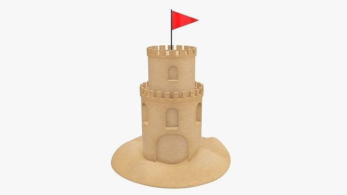 Sand castle 02 3D model