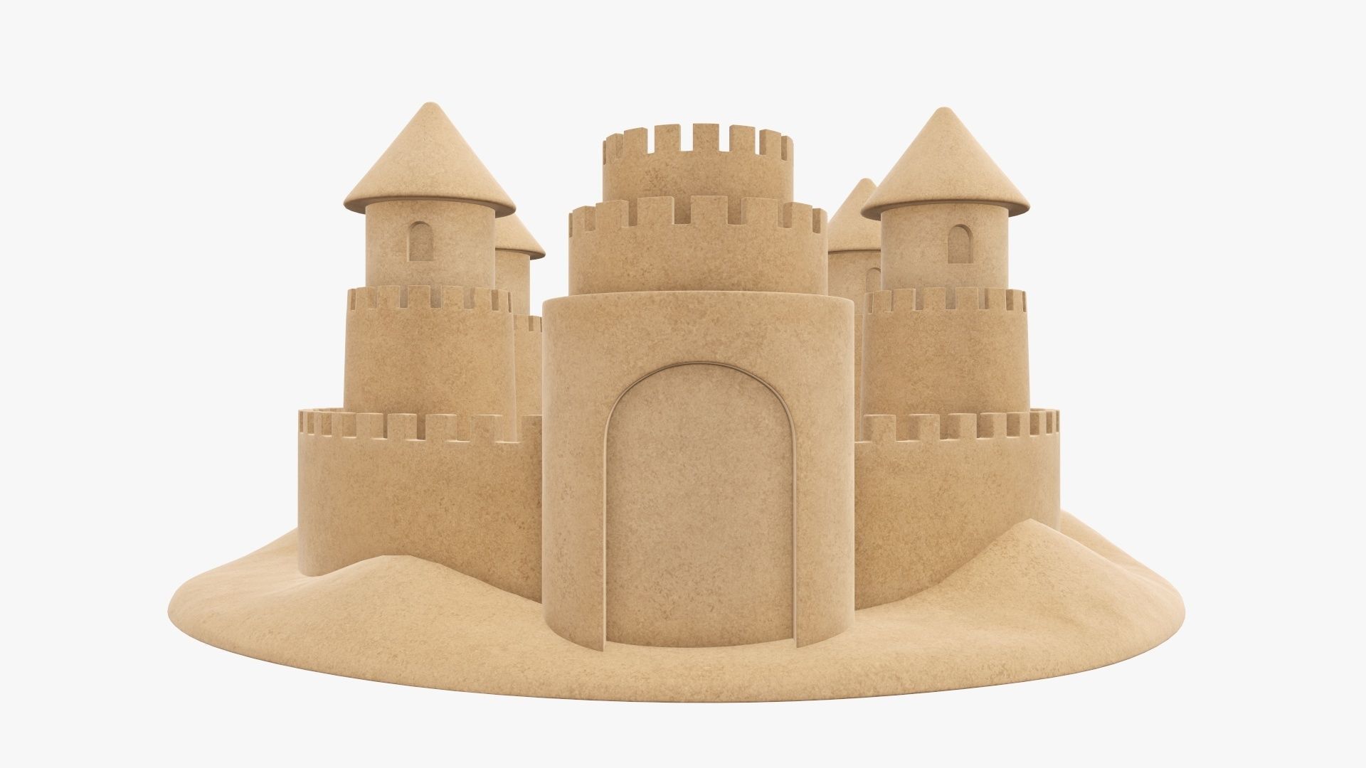 Sand castle 04 3D model_1
