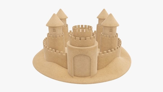 Sand castle 04 3D model