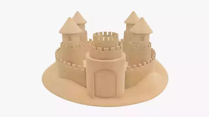 Sand castle 04 3D model
