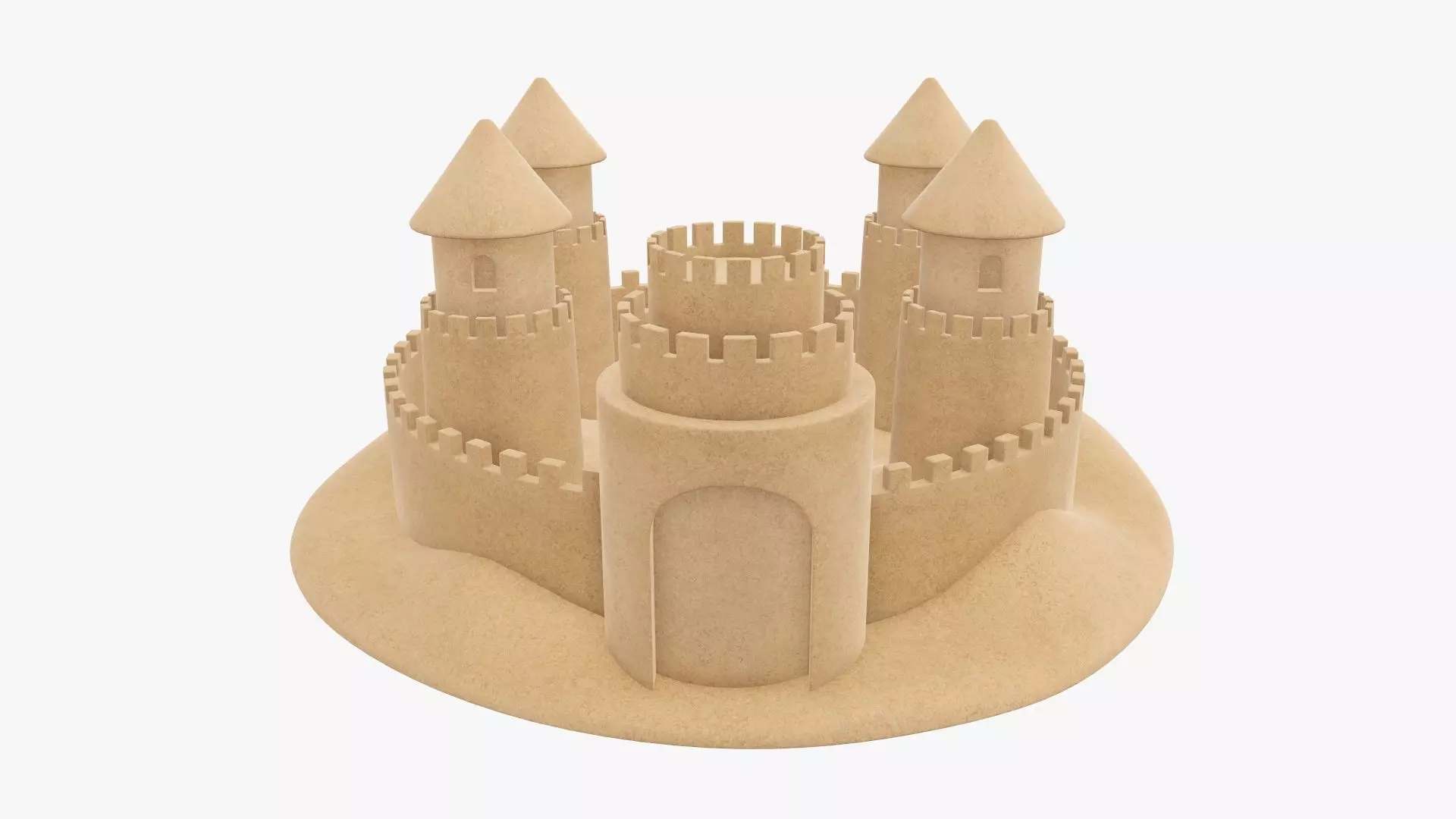 Sand castle 04 3D model_0