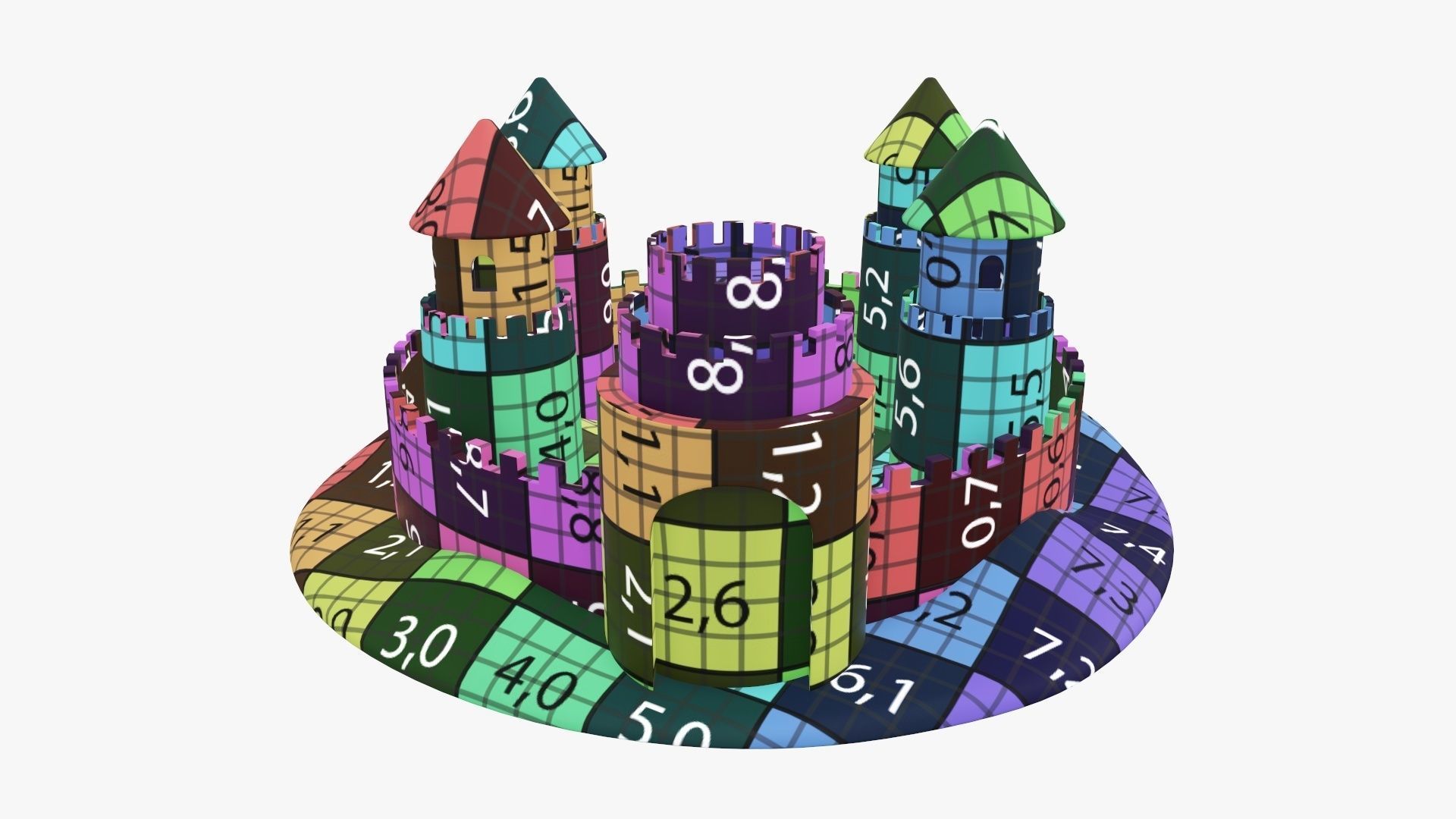 Sand castle 04 3D model_12