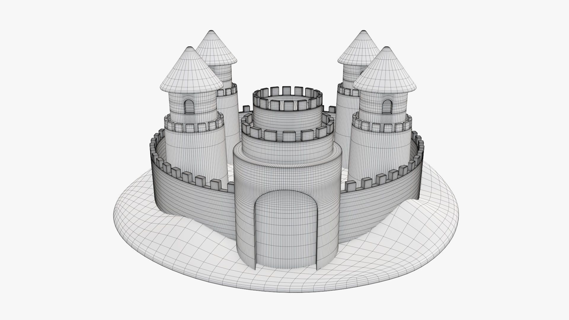 Sand castle 04 3D model_6