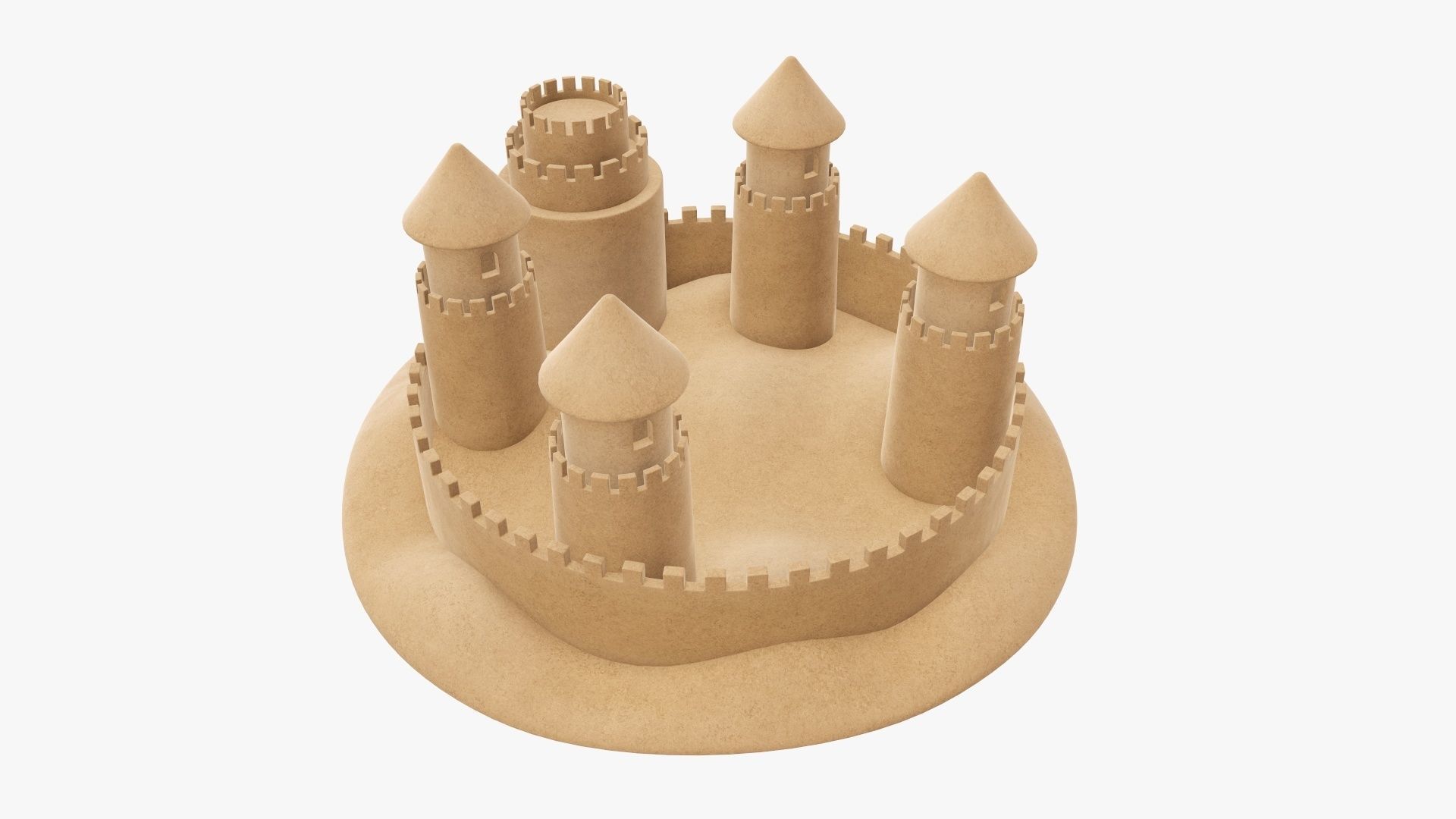 Sand castle 04 3D model_3