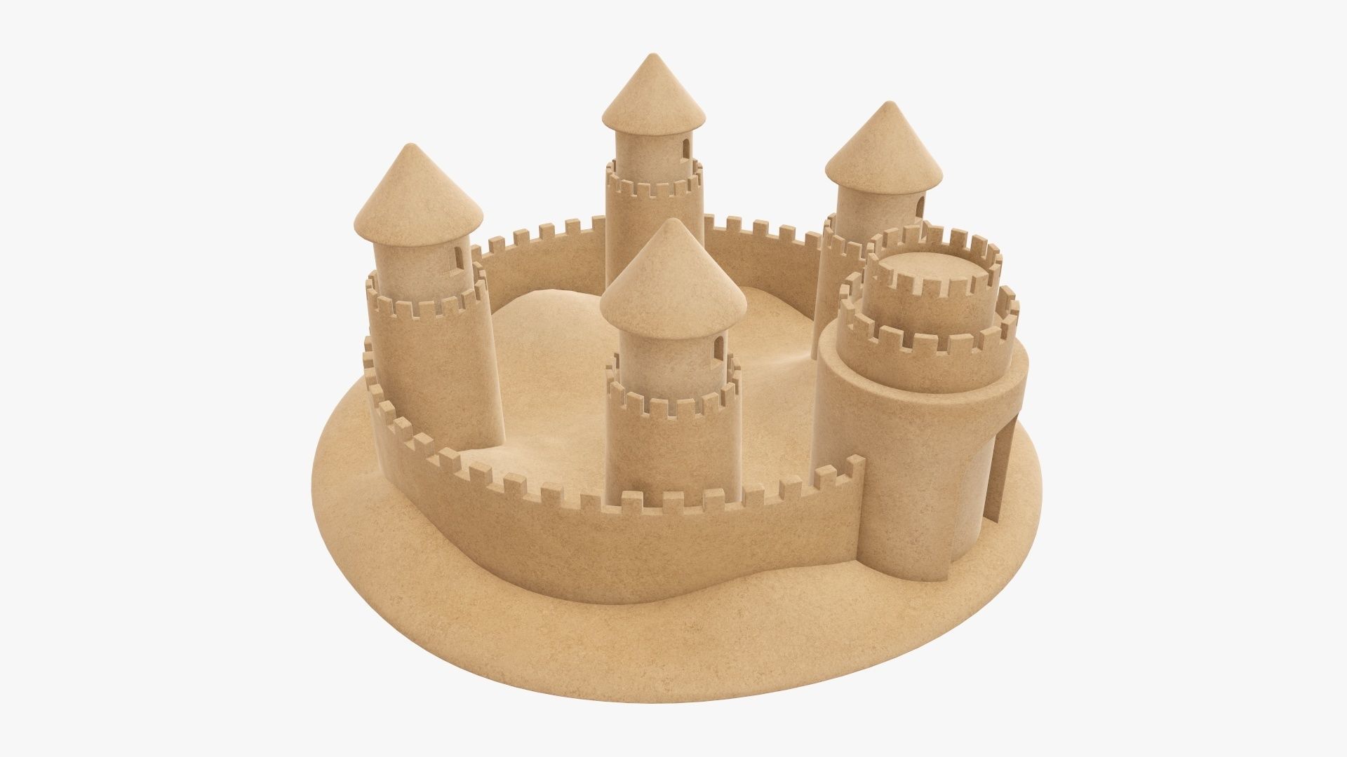 Sand castle 04 3D model_2