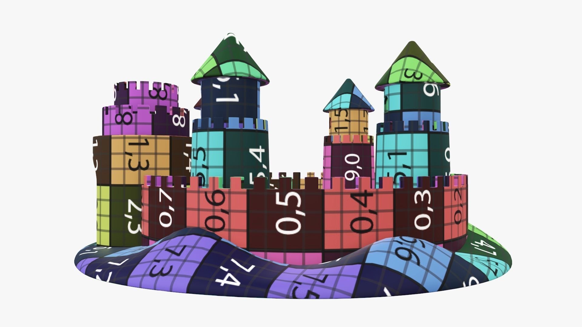 Sand castle 04 3D model_16