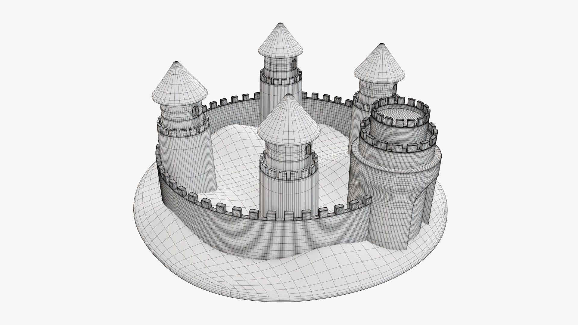 Sand castle 04 3D model_8