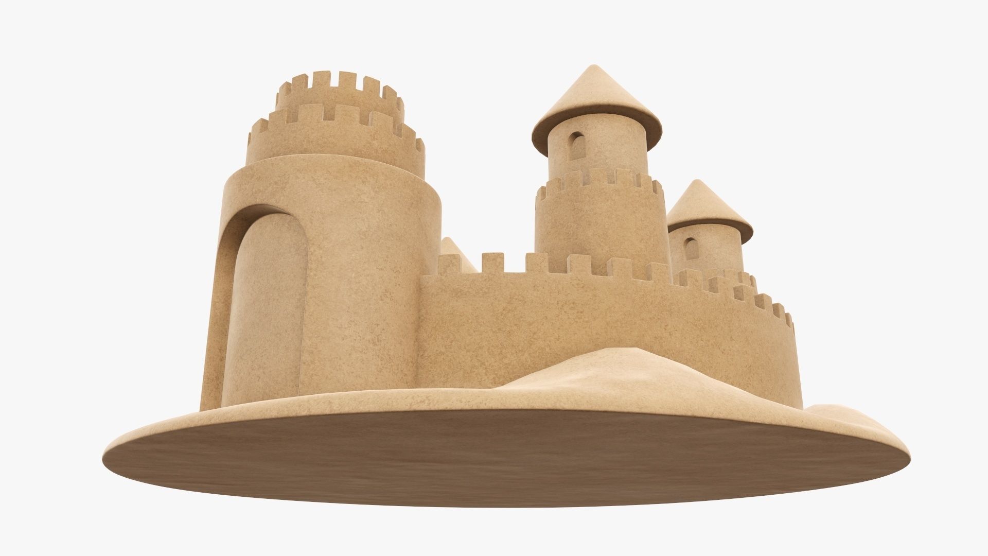 Sand castle 04 3D model_5