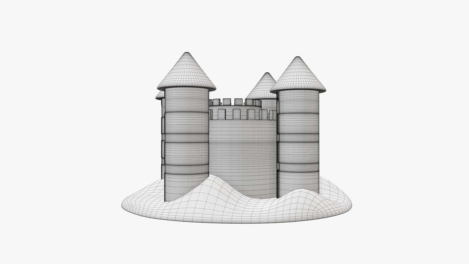 Sand castle 05 3D model_10