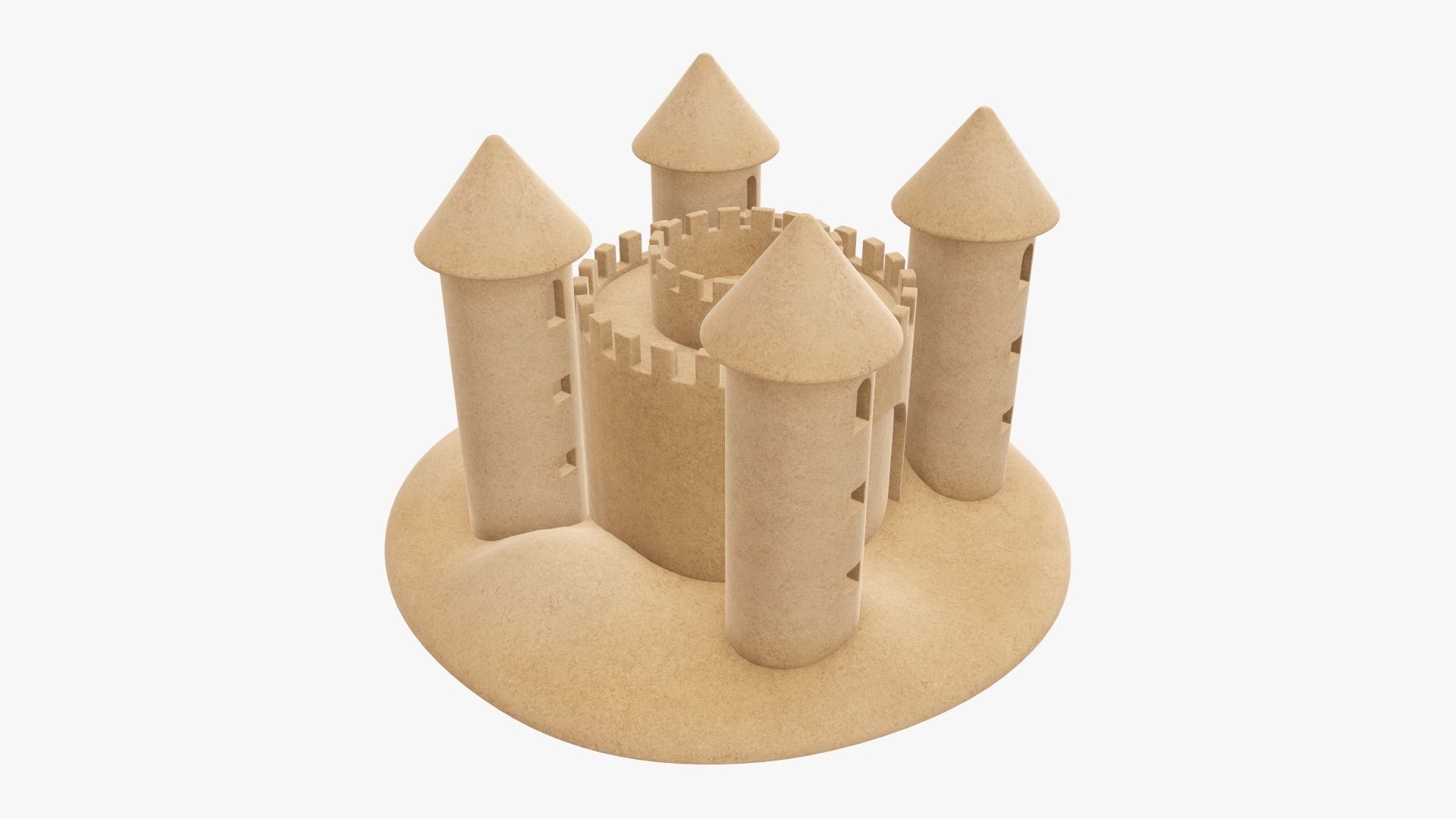 Sand castle 05 3D model_2