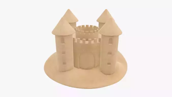 Sand castle 05 3D model