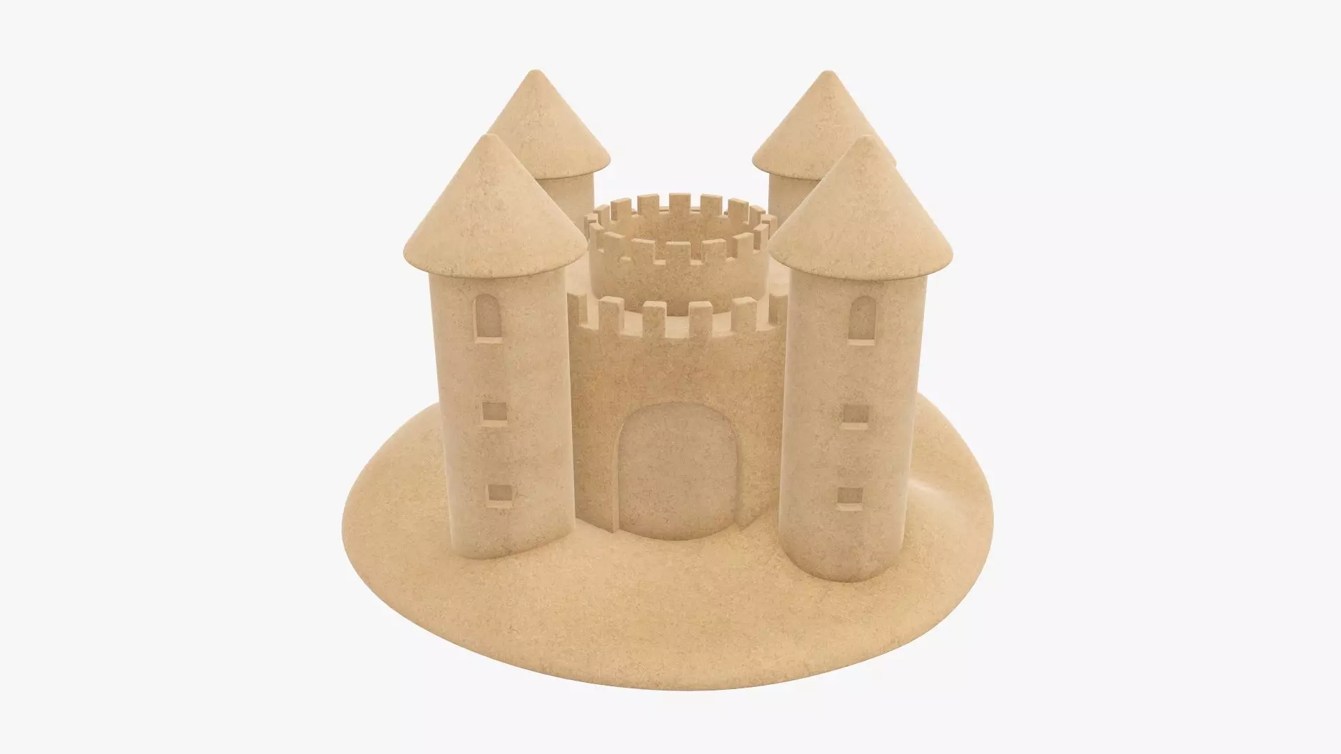 Sand castle 05 3D model_0