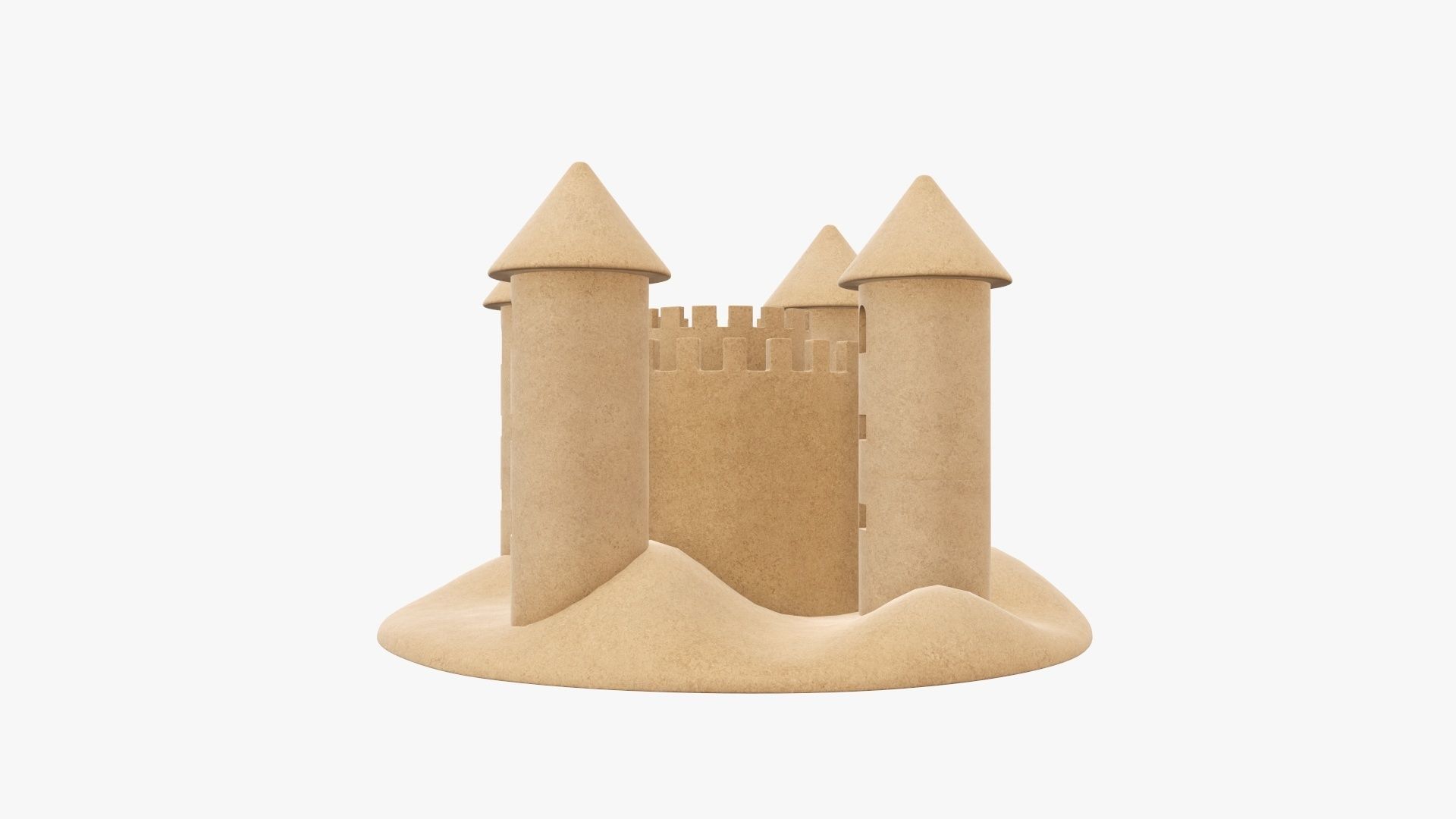 Sand castle 05 3D model_4