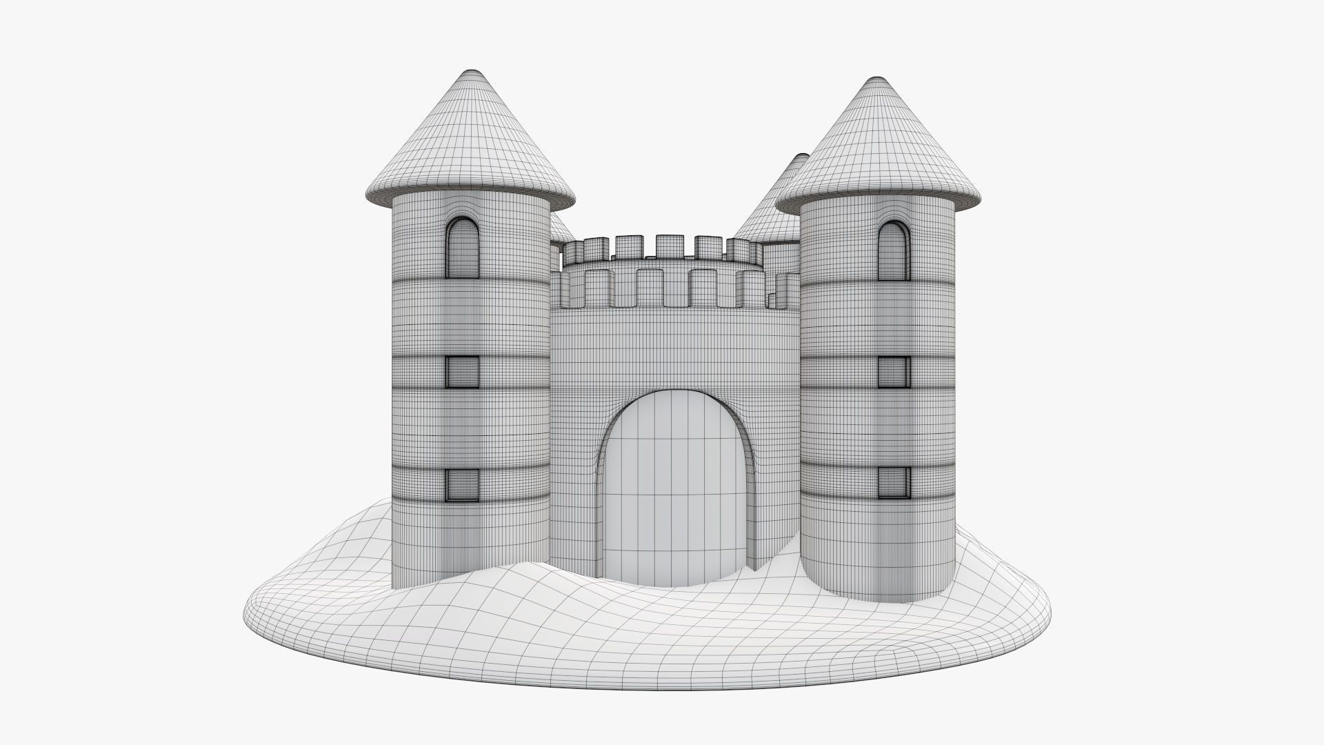 Sand castle 05 3D model_7
