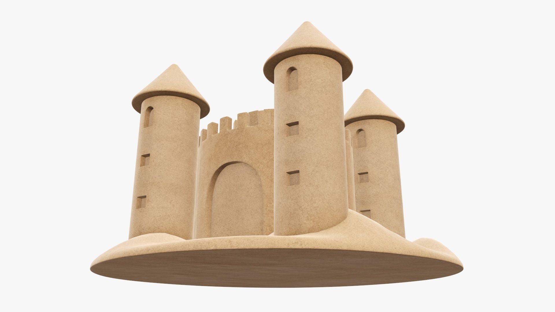 Sand castle 05 3D model_5