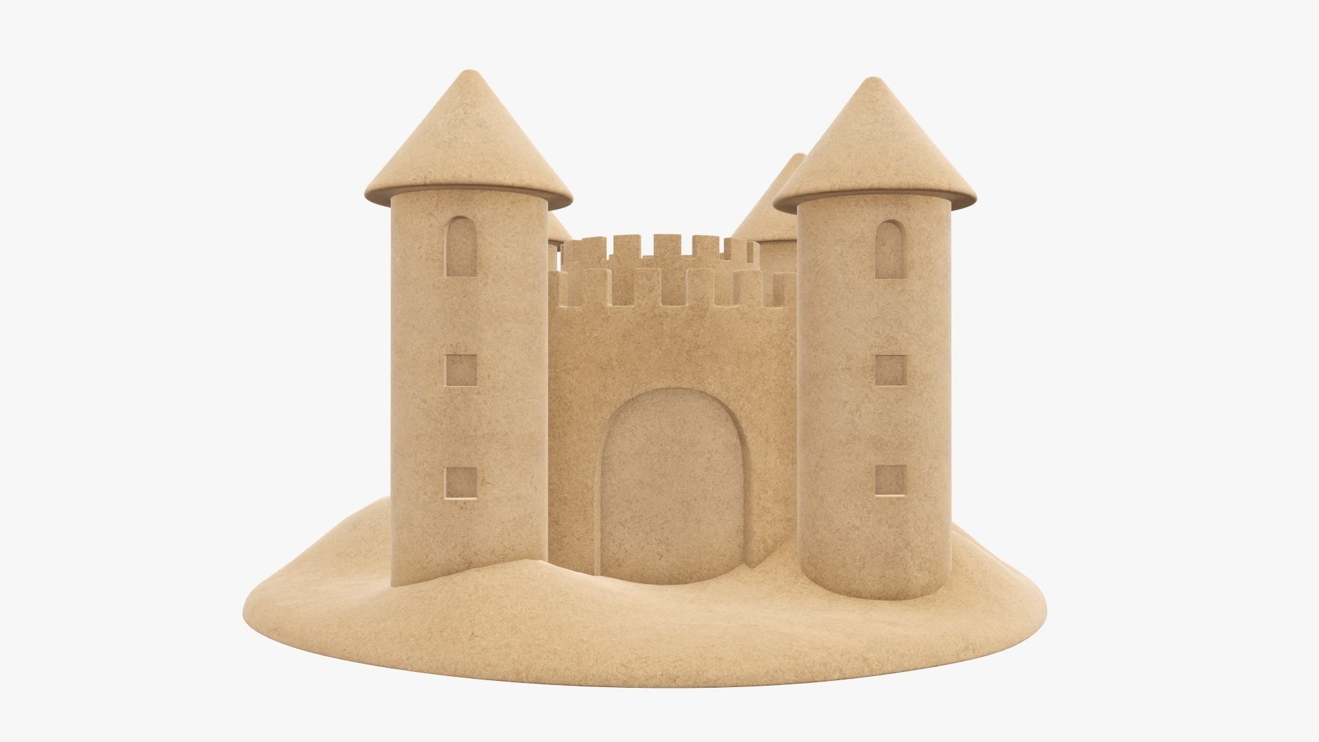 Sand castle 05 3D model_1