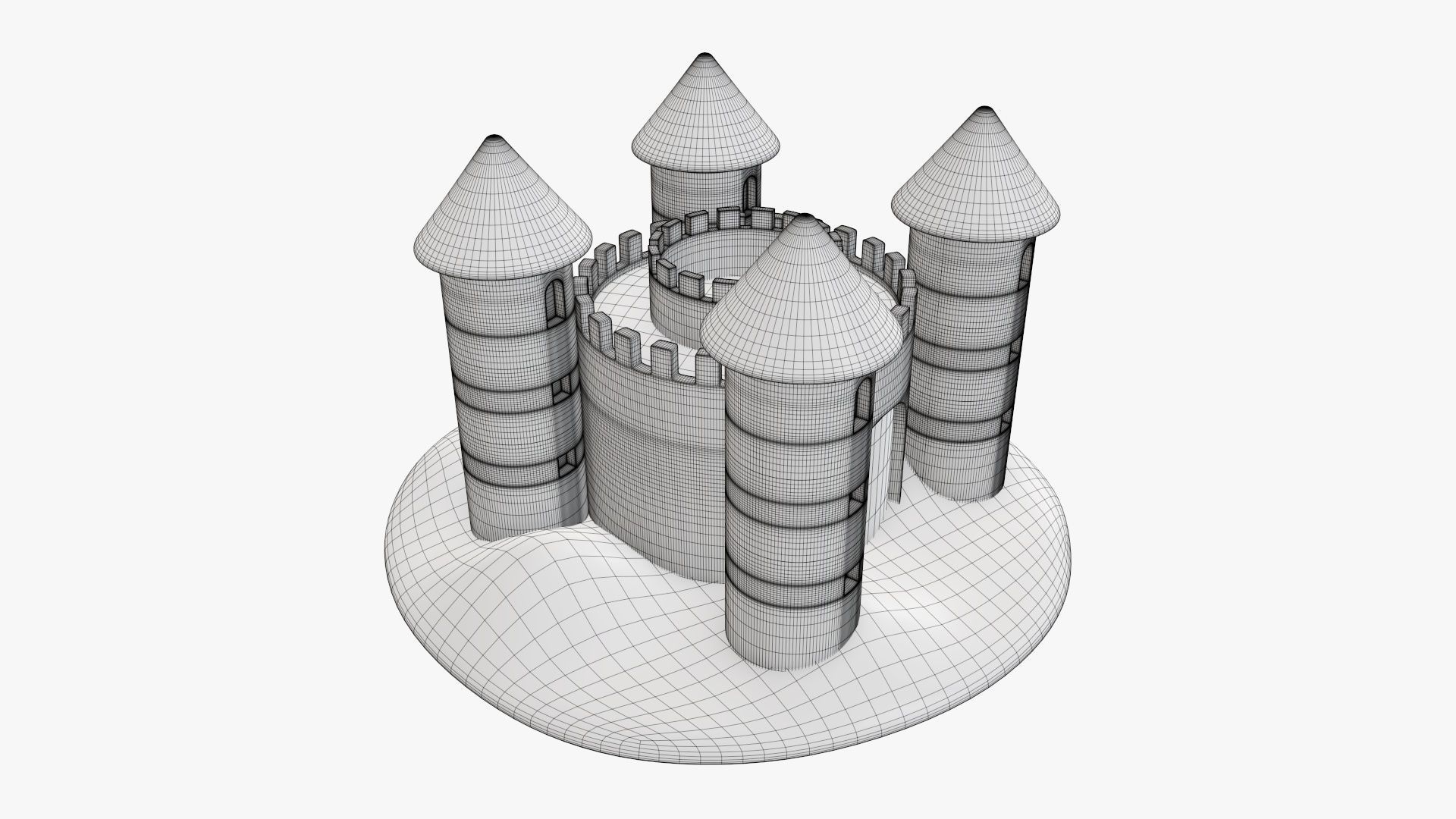 Sand castle 05 3D model_8