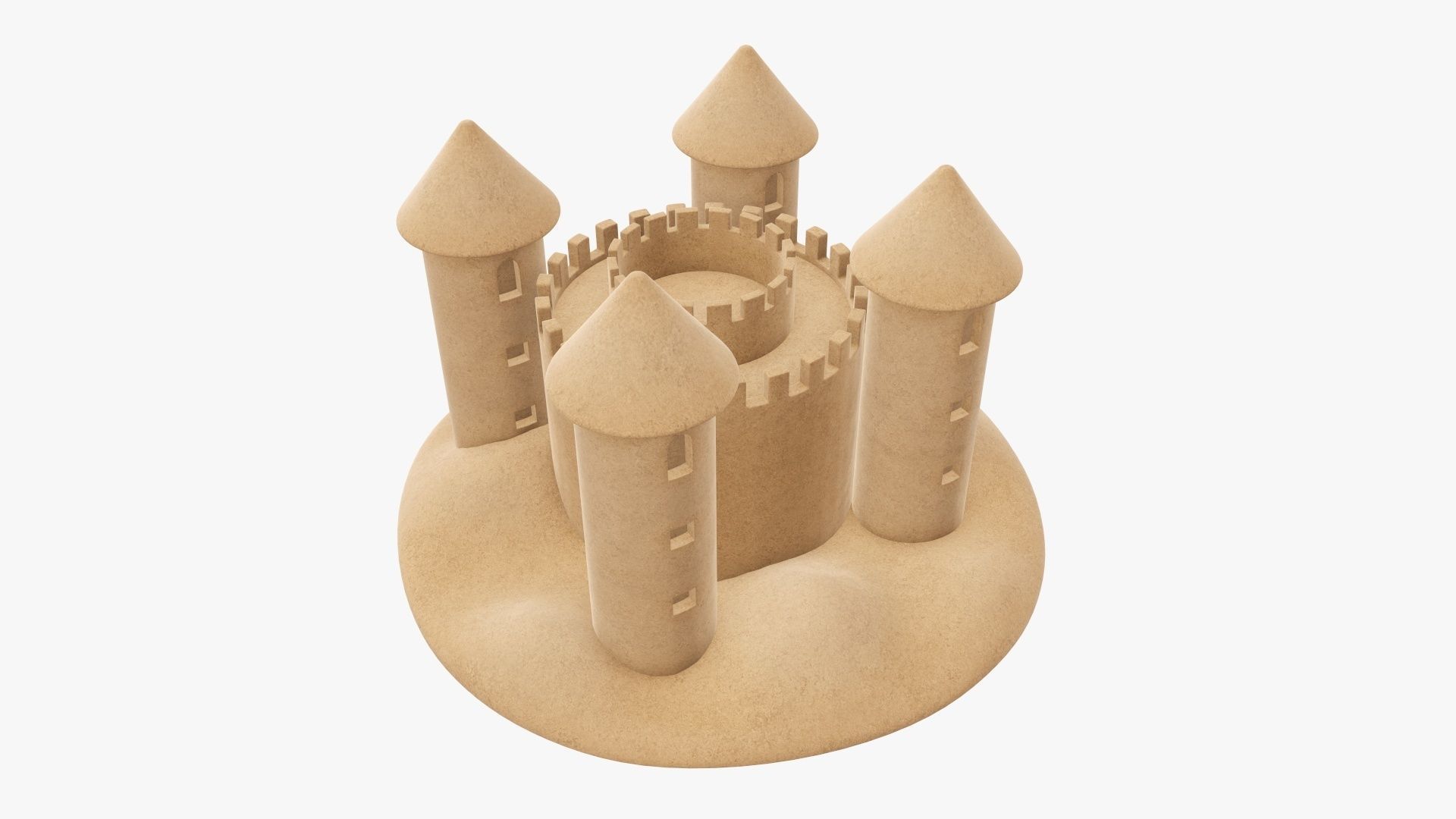 Sand castle 05 3D model_3
