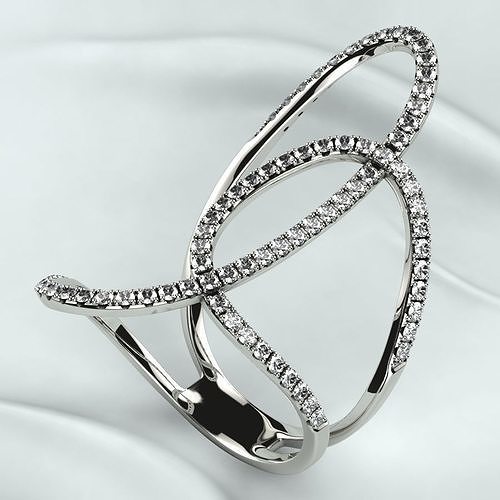 Fashion Gold Ring 3D print model