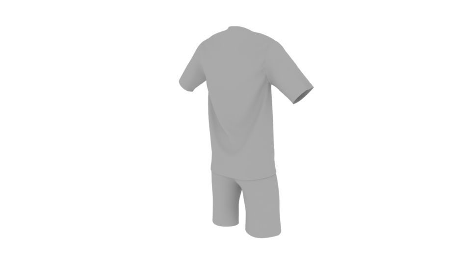 Plain Shirt And Pant High Poly 3D model_1