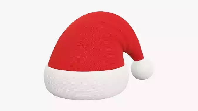 Christmas Santa Claus hat 01 3D model