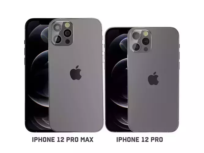 iPhone 12 pro and iPhone 12pro max 3D model