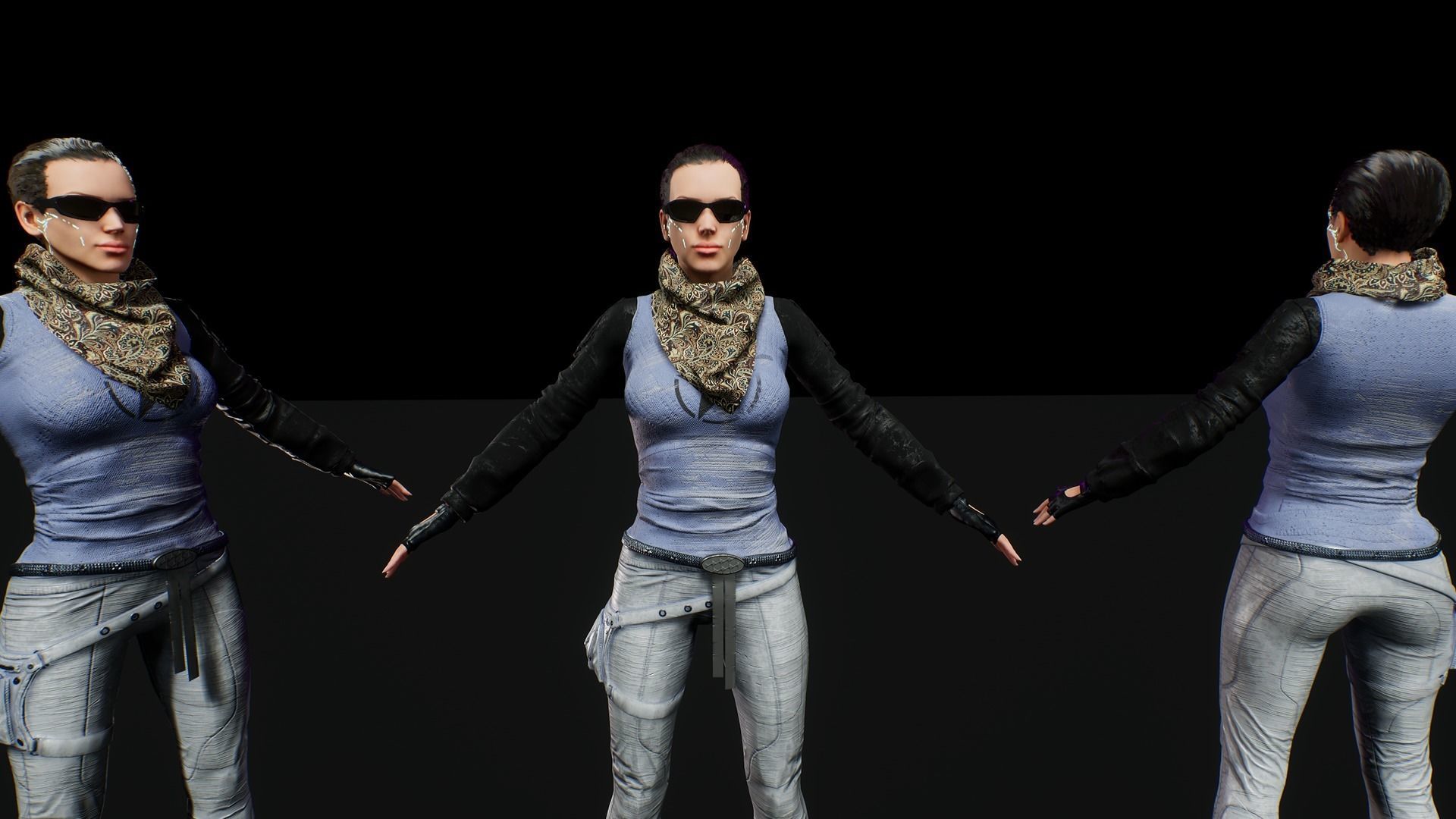 cyberpunk g1 Low-poly 3D model_4