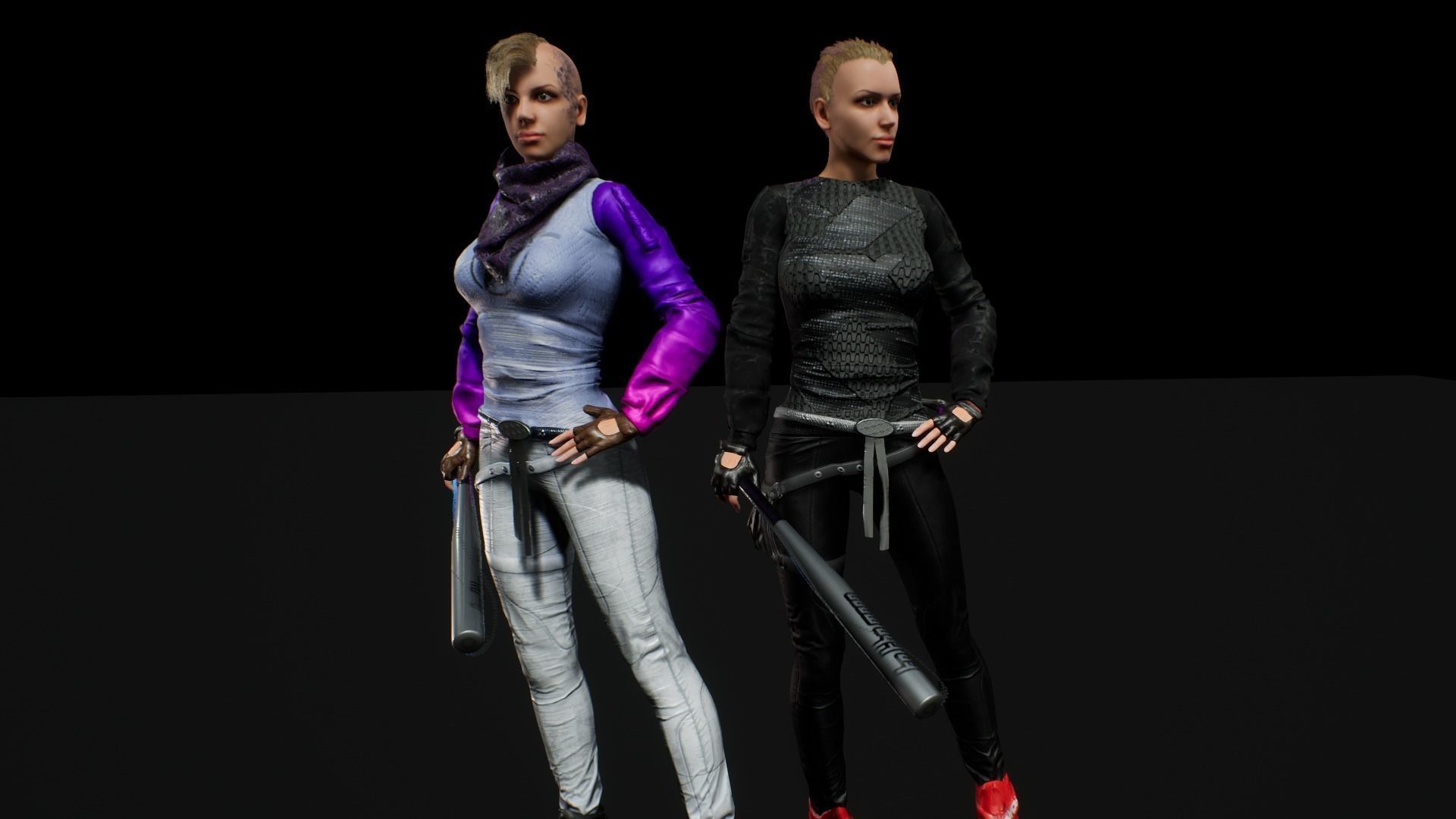 cyberpunk g1 Low-poly 3D model_2