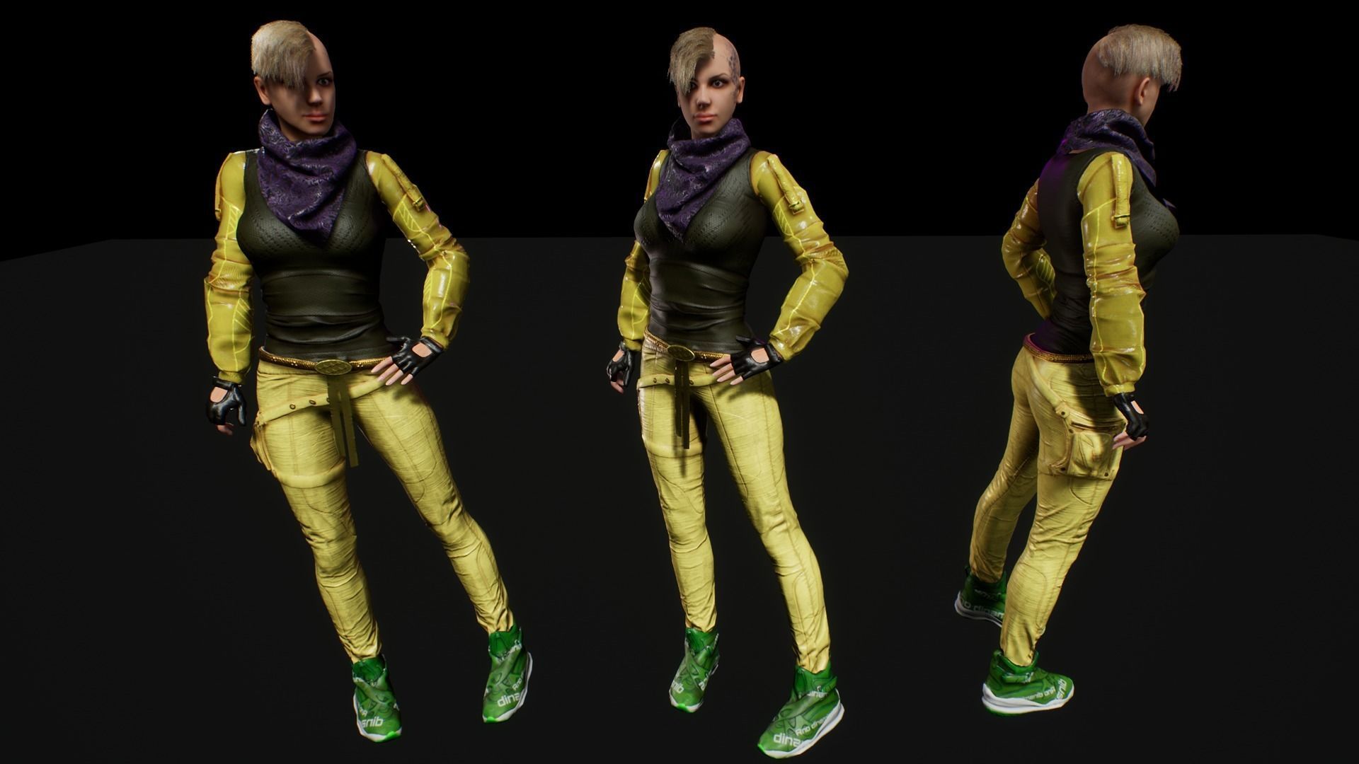 cyberpunk g1 Low-poly 3D model_9