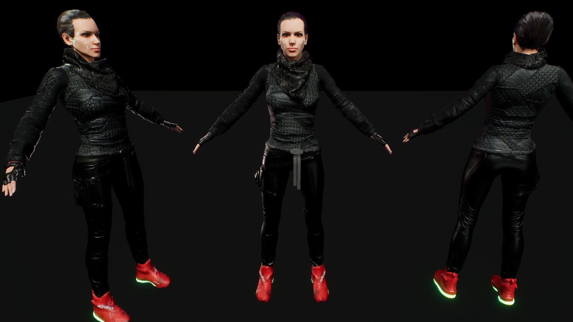 cyberpunk g1 Low-poly 3D model_3