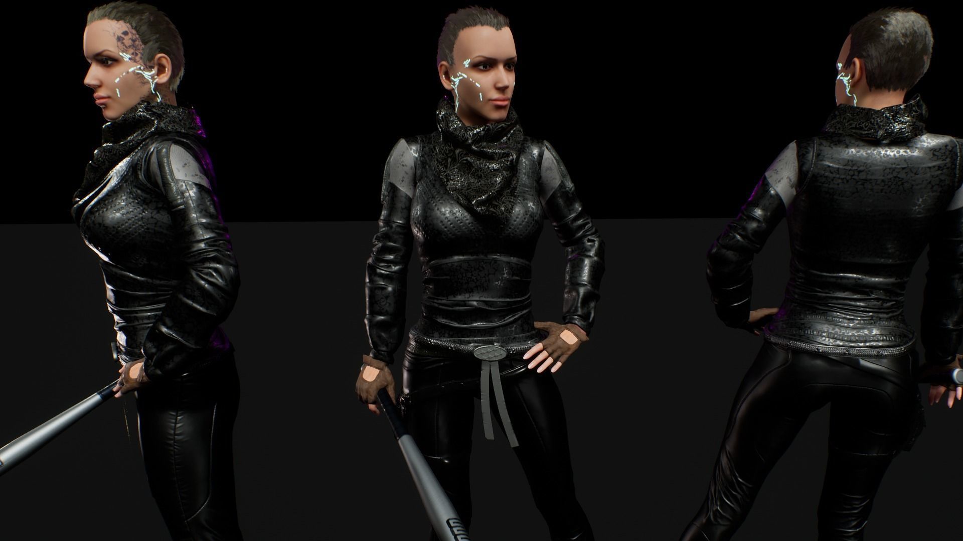 cyberpunk g1 Low-poly 3D model_11