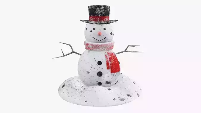 Dirty snowman 01 3D model
