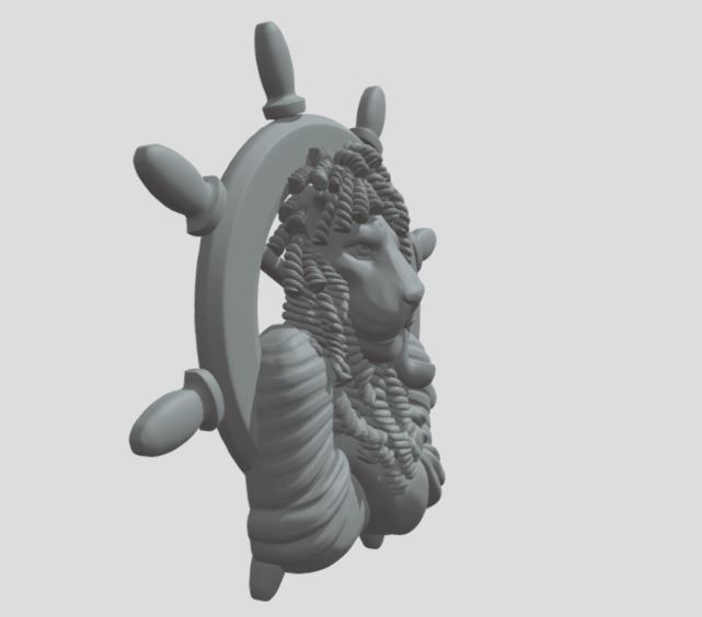 lion capitan Free 3D print model_4