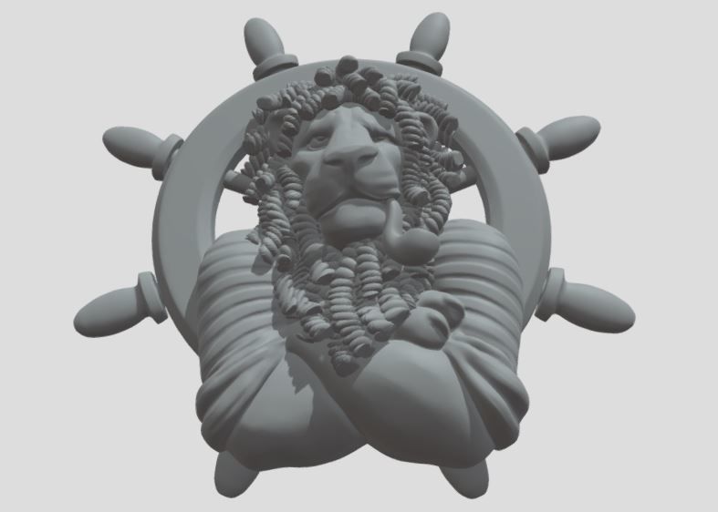 lion capitan Free 3D print model_6