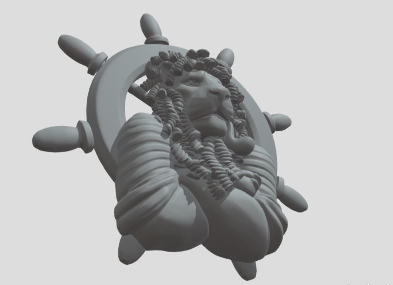 lion capitan Free 3D print model_5