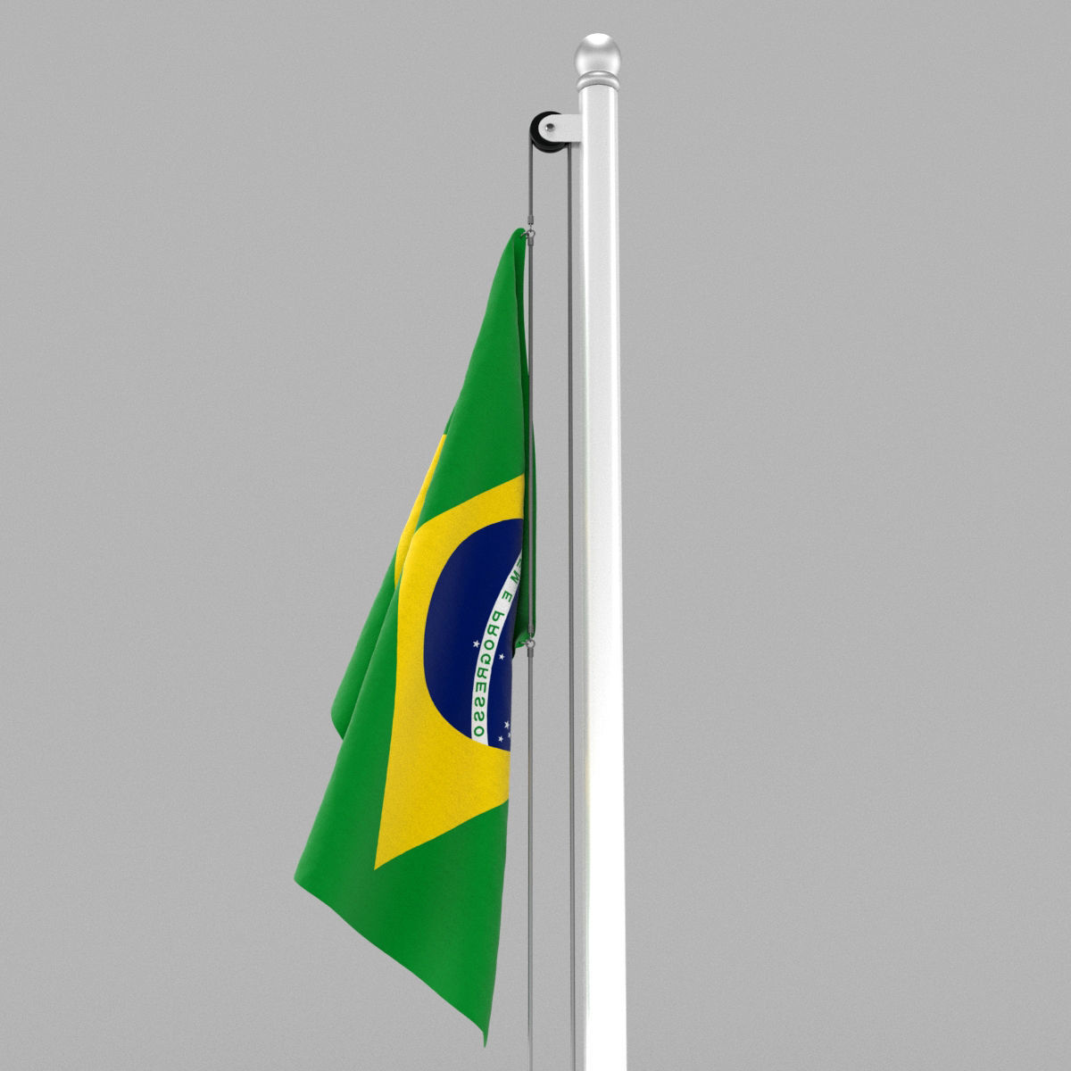 Flag of Brazil 3D model_15
