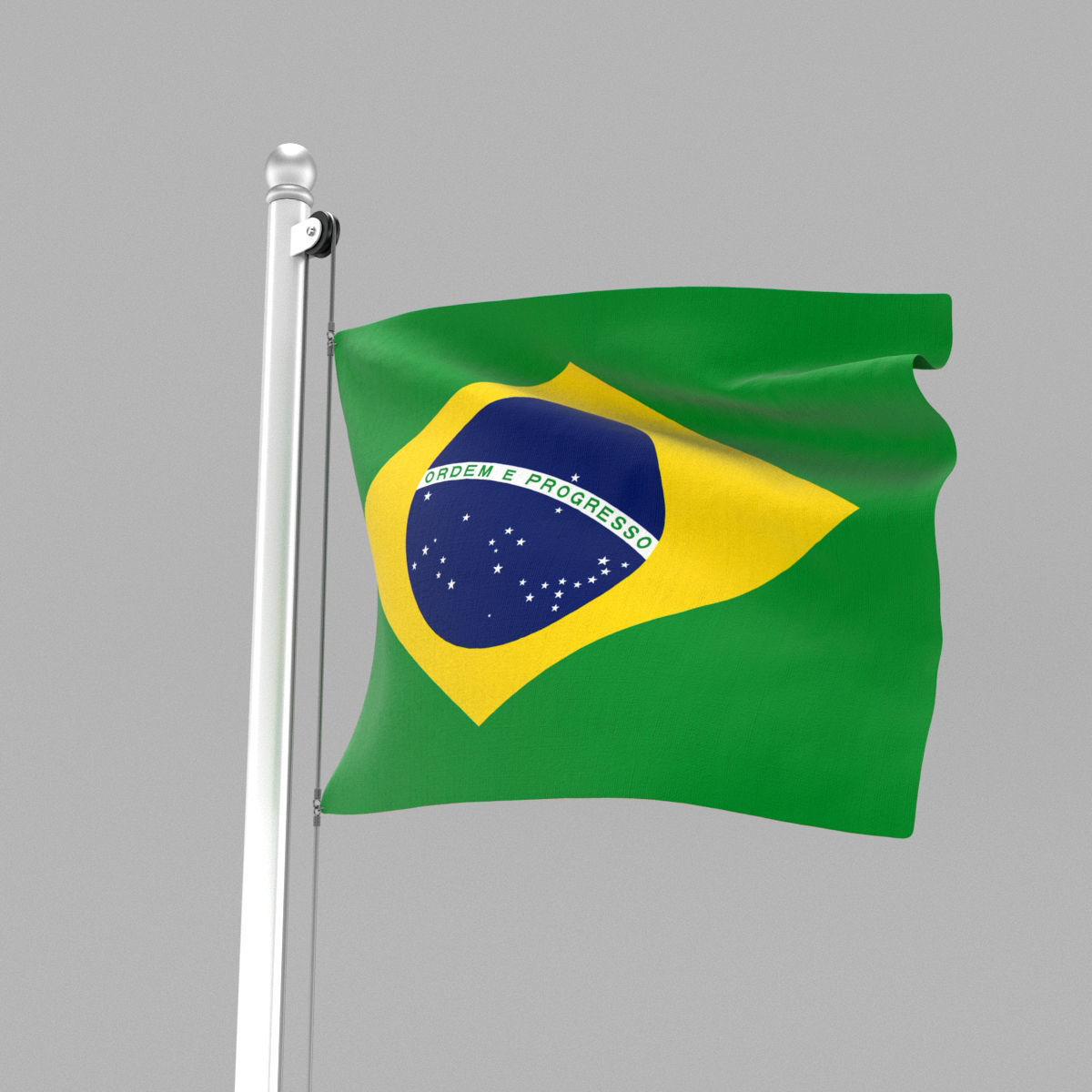 Flag of Brazil 3D model_1