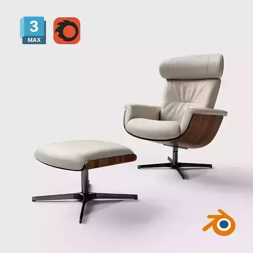 Alberta Armchair  Pouf - Honolulu