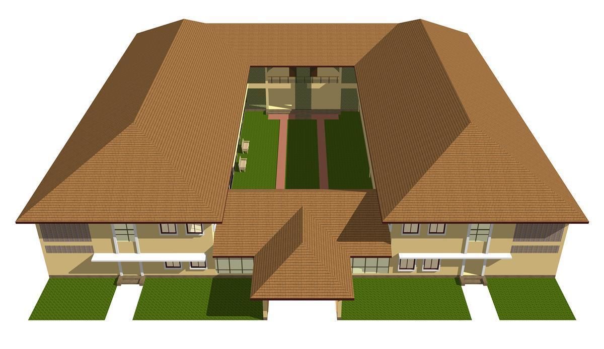 Apartment building 3D model_6
