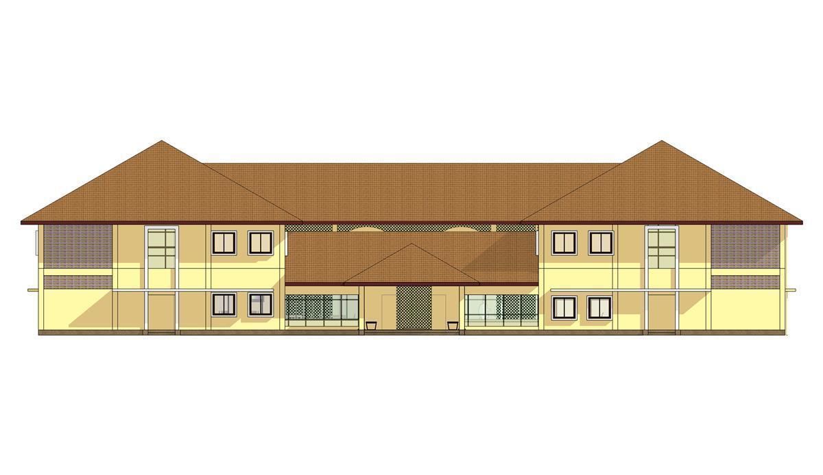 Apartment building 3D model_8