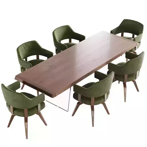 natuzzi valle chair phantom table 3D model