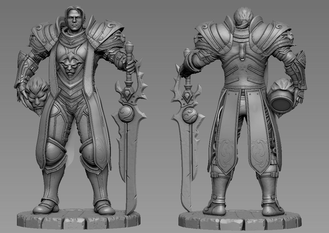 Fan Art - Anduin Wrynn - World of Warcraft 3D print model_2