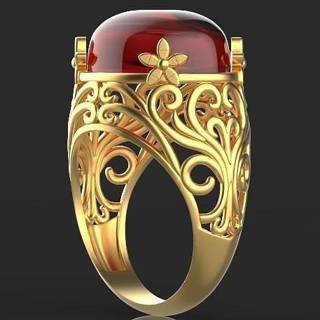 oval Ultra vision Ring Silver Gold  Print 3D print model