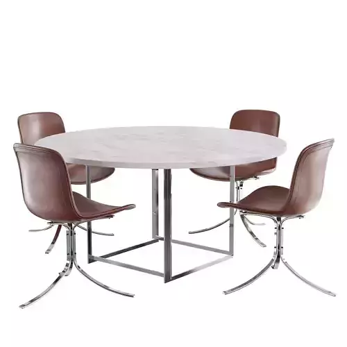 fritz hansen chair table 3D model
