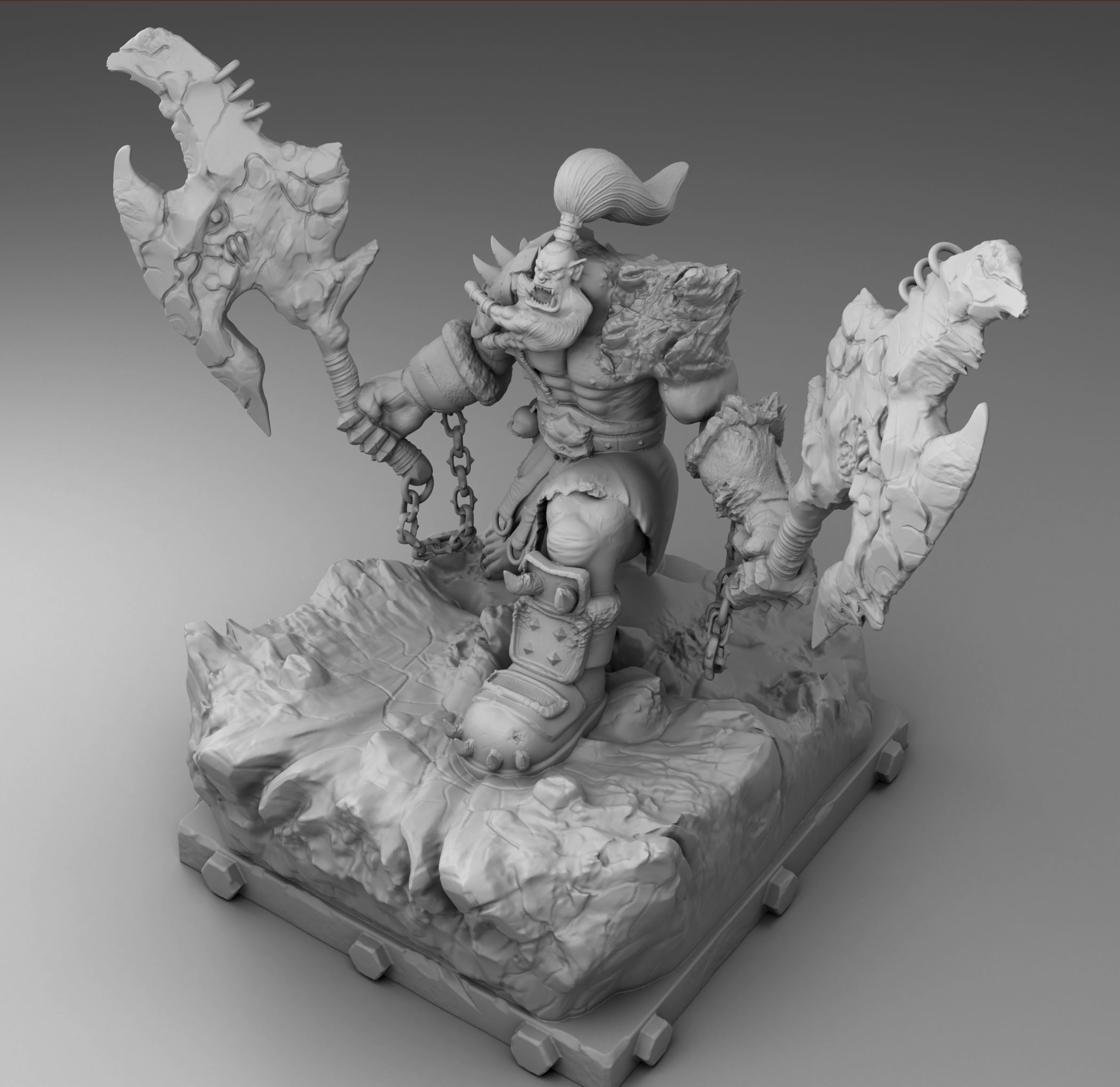 Orc rage 3D print model_3