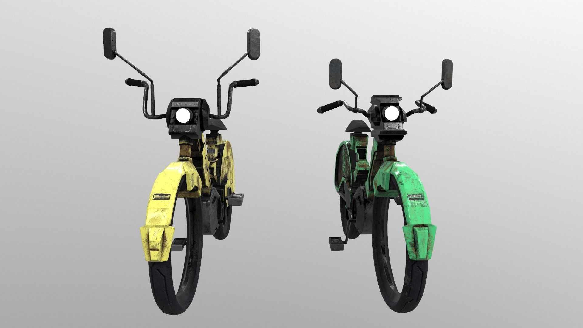 Cyberpunk Motorcycle Low-poly 3D model_7