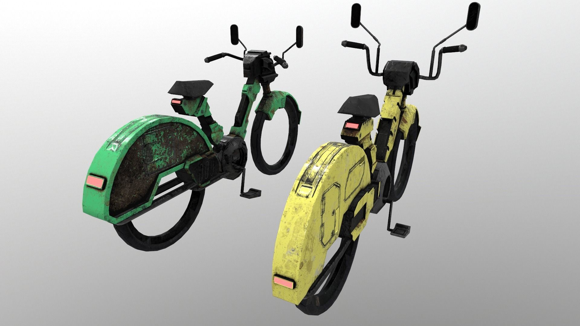 Cyberpunk Motorcycle Low-poly 3D model_18